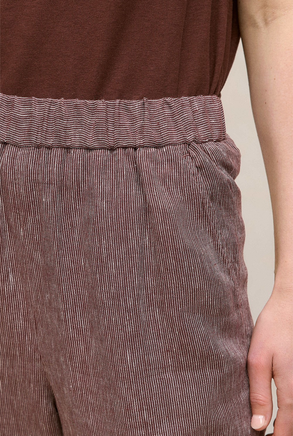 Linen End On End Stripe Relaxed Pant