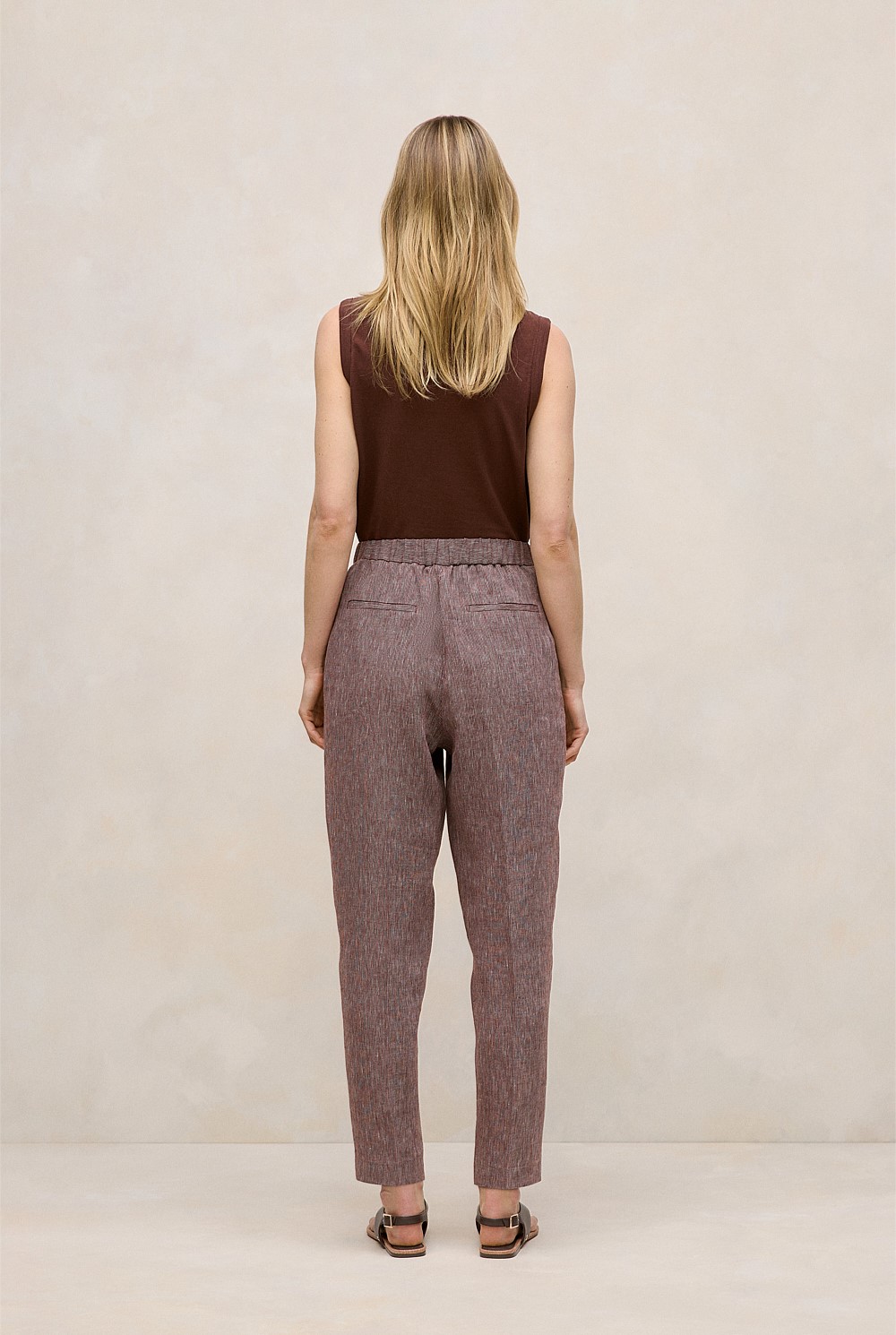 Linen End On End Stripe Relaxed Pant