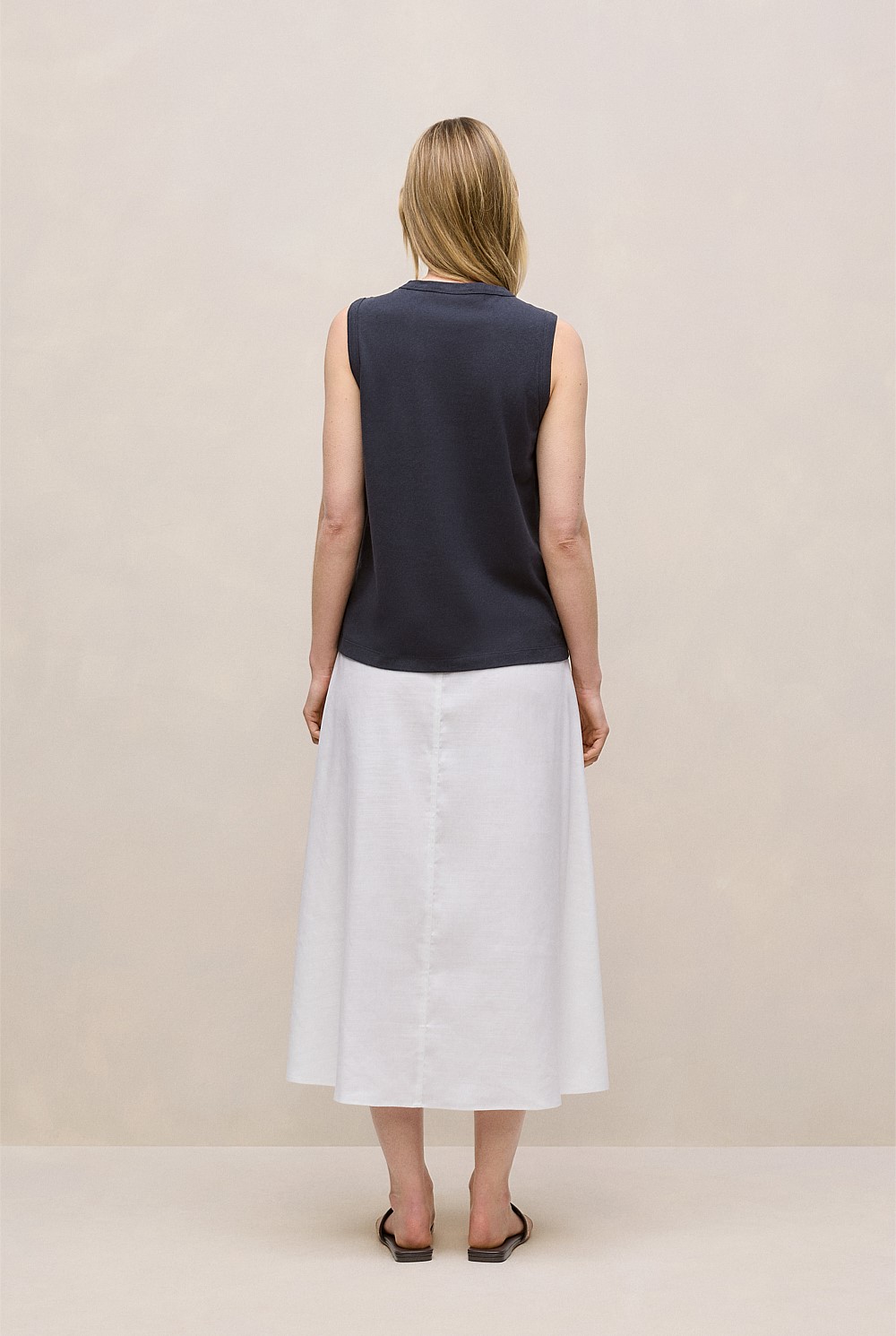 Linen Cotton Crew Tank