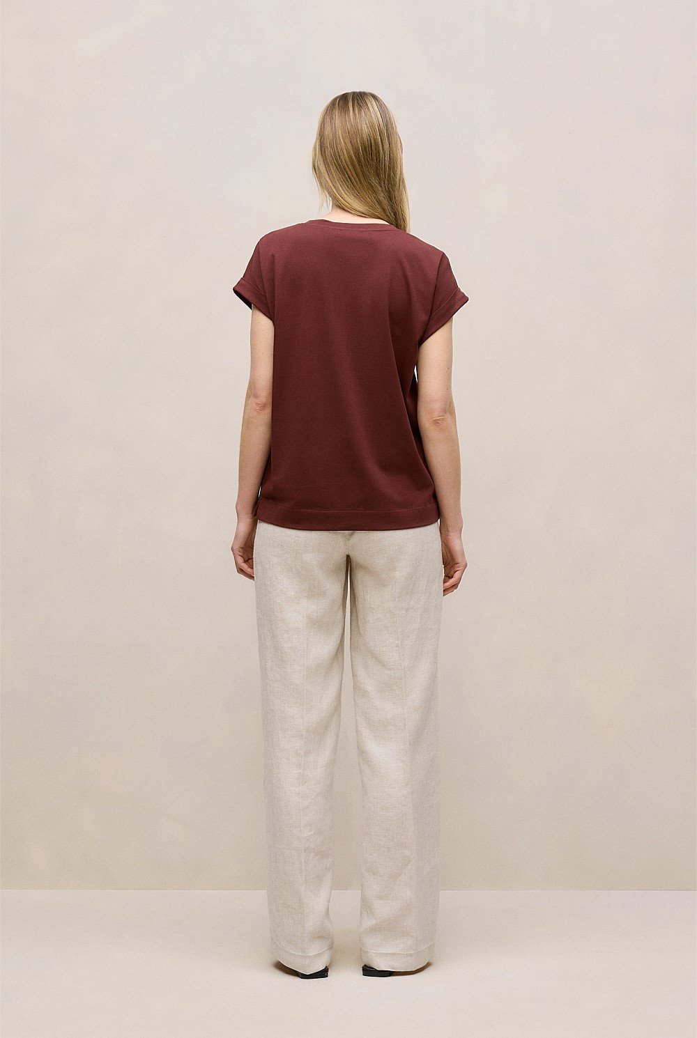 Australian Cotton Cuff Sleeve T-shirt
