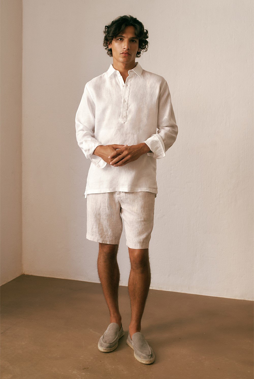 Linen Glen Check Short