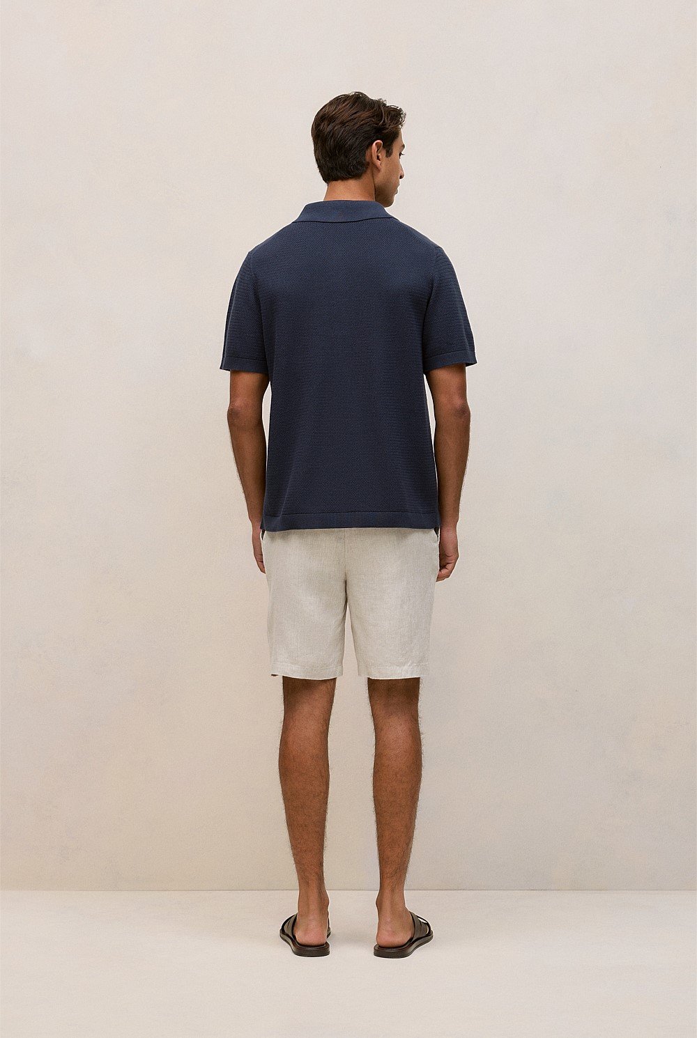 Cotton Basketweave Knit Shirt