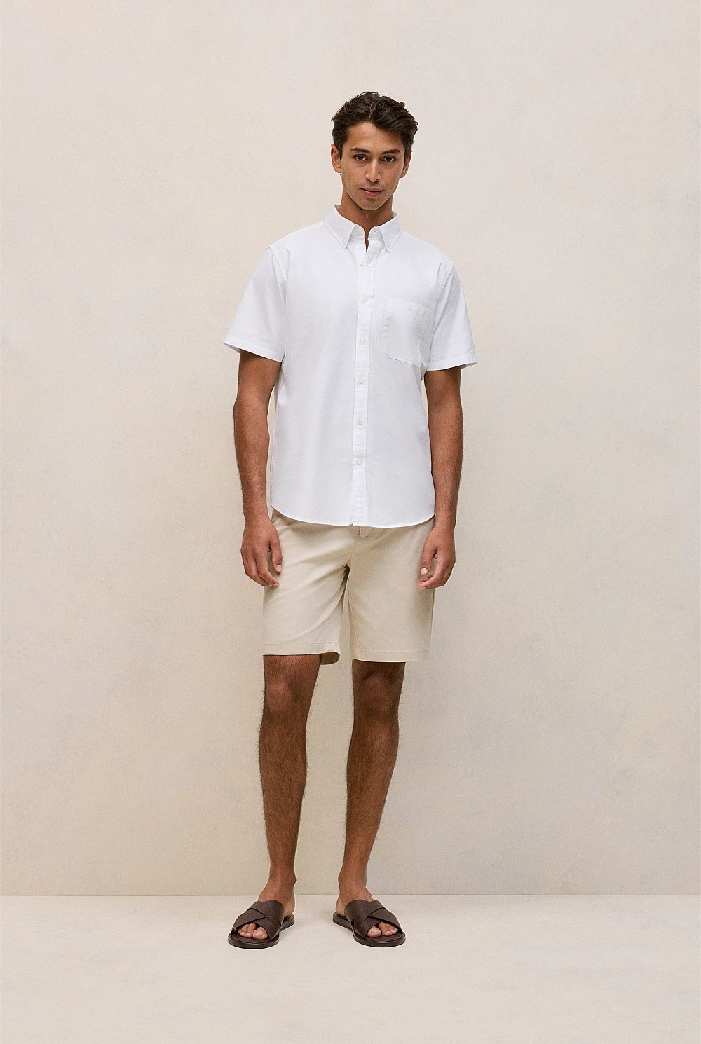 Monogram Short Sleeve Oxford Shirt
