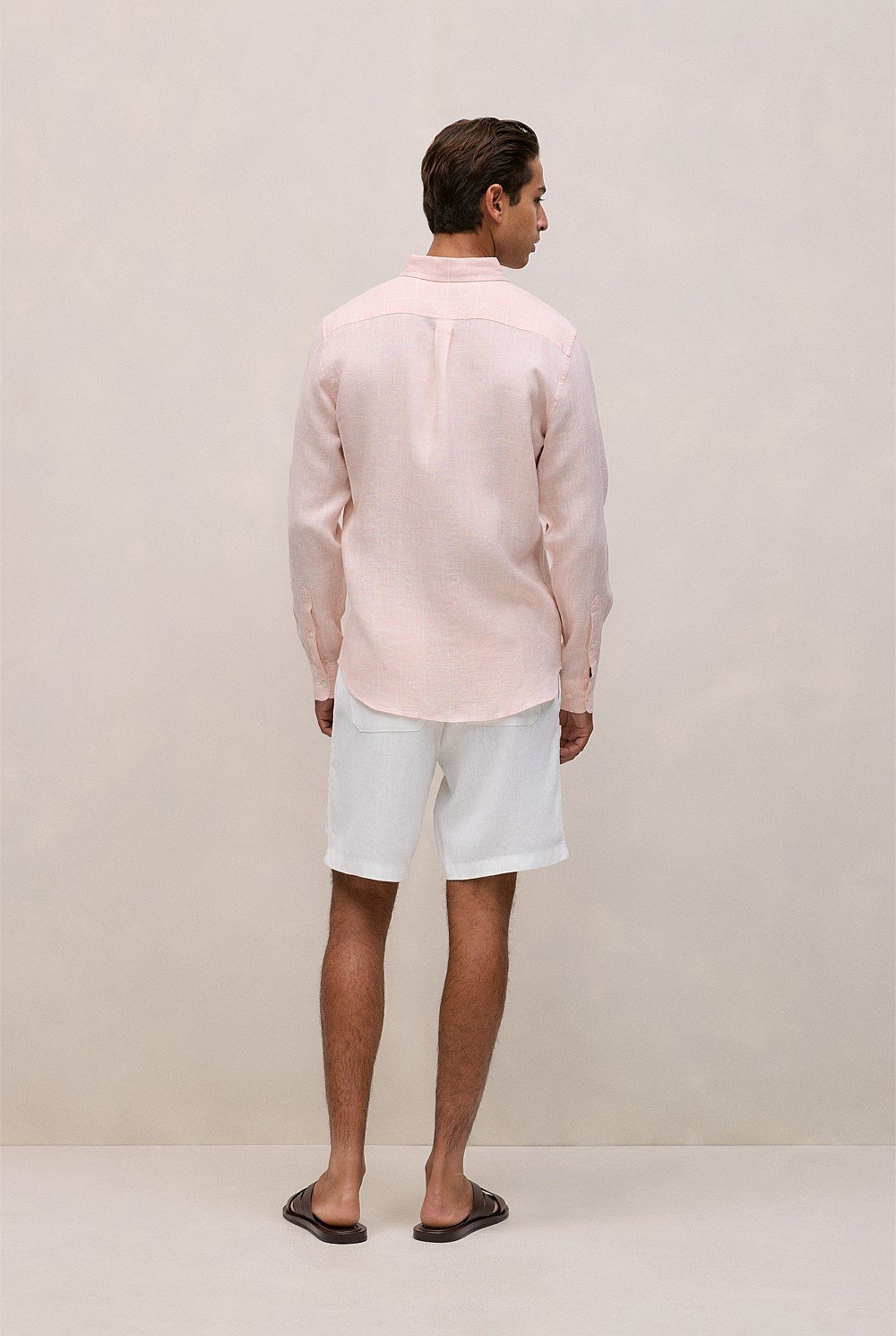 Regular Fit Linen Glen Check Shirt