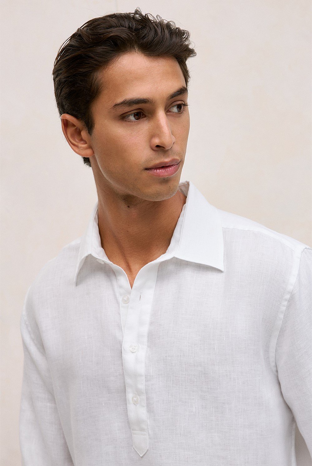 Linen Half Placket Shirt