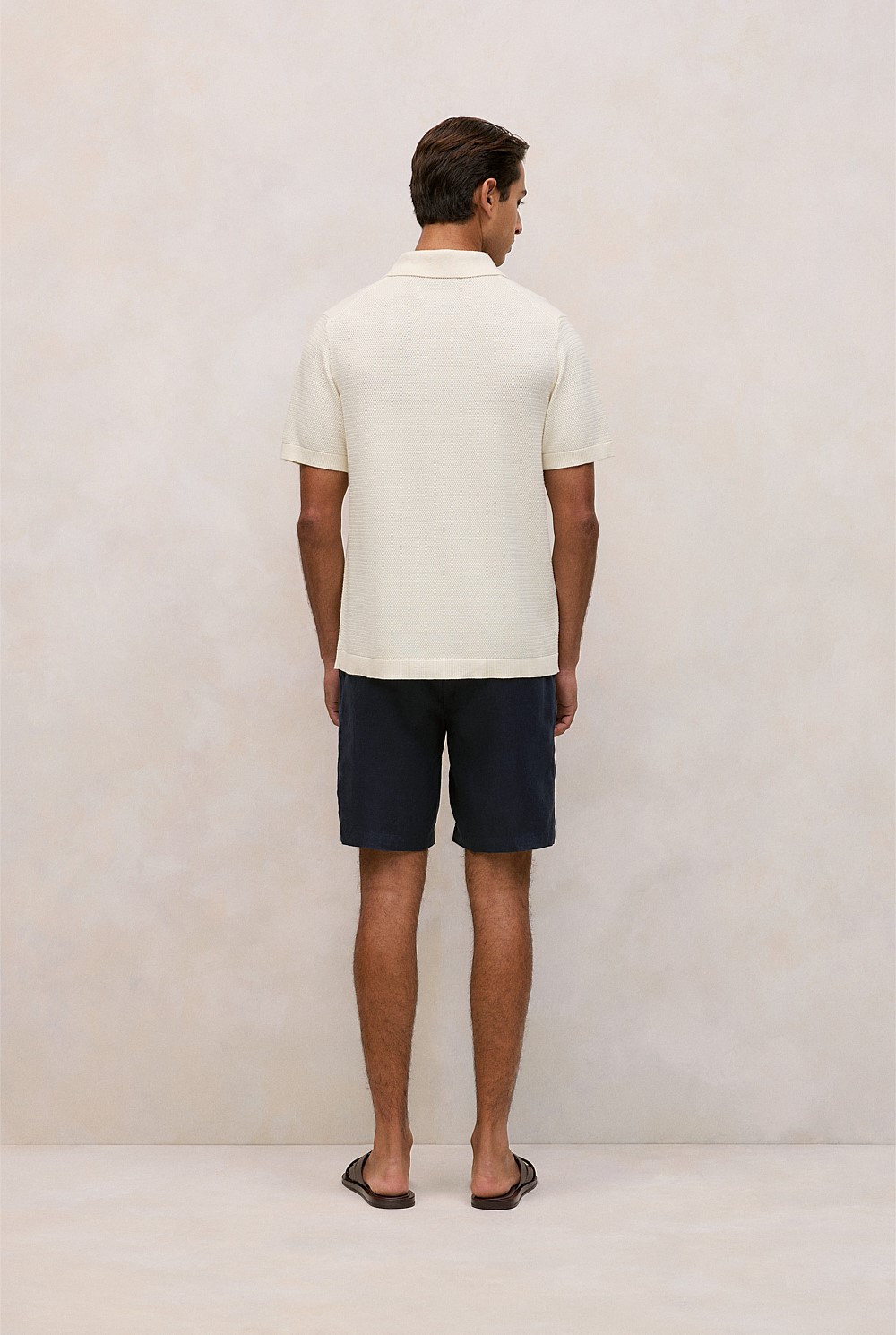 Cotton Basketweave Knit Shirt