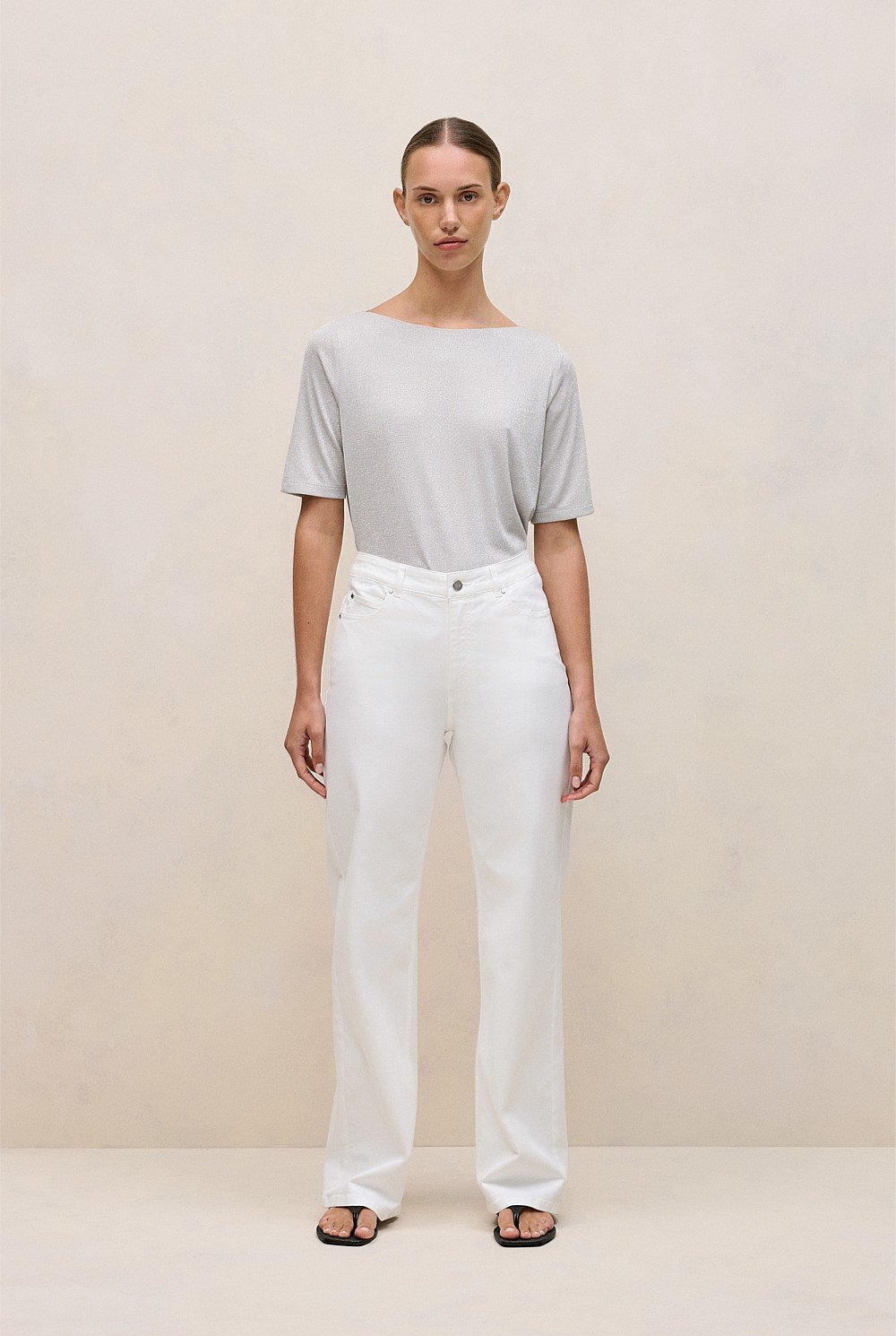 Metallic Rib T-shirt