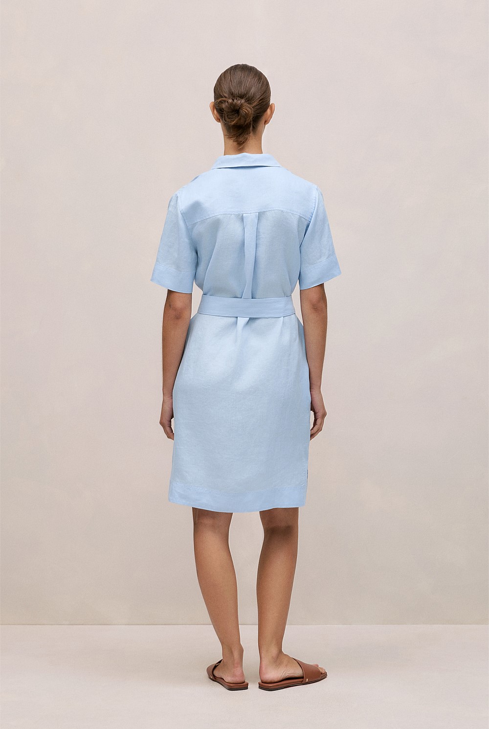 Linen Belted Shift Dress