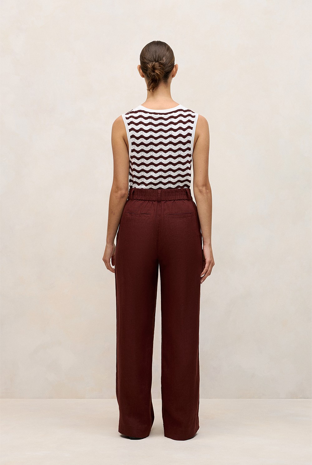 Linen Pintucked Pant