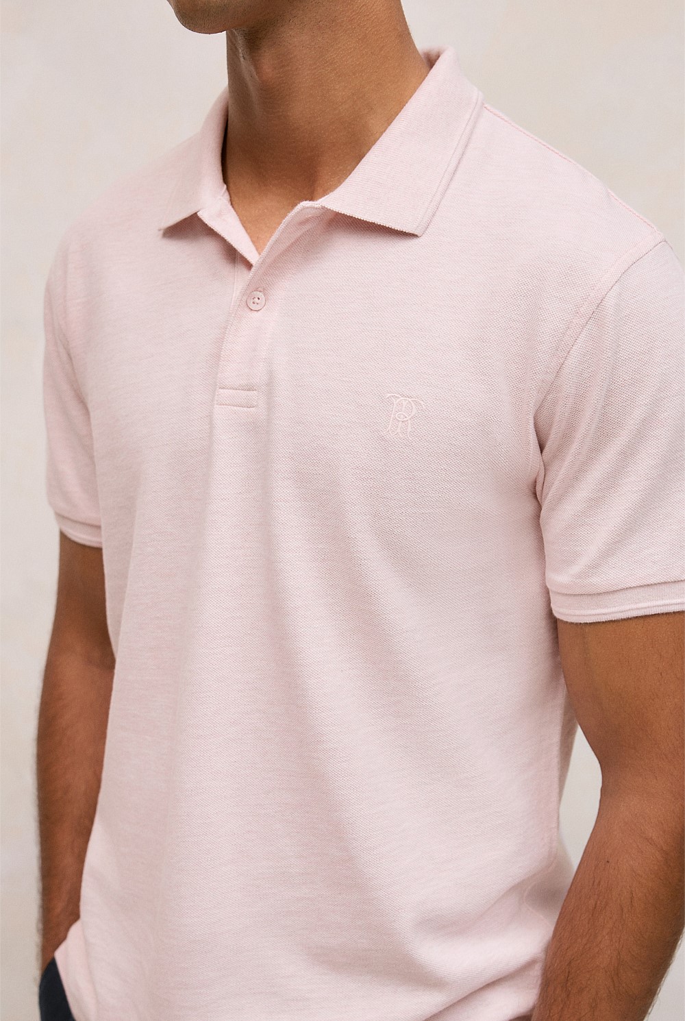 Pique Marle Monogram Polo