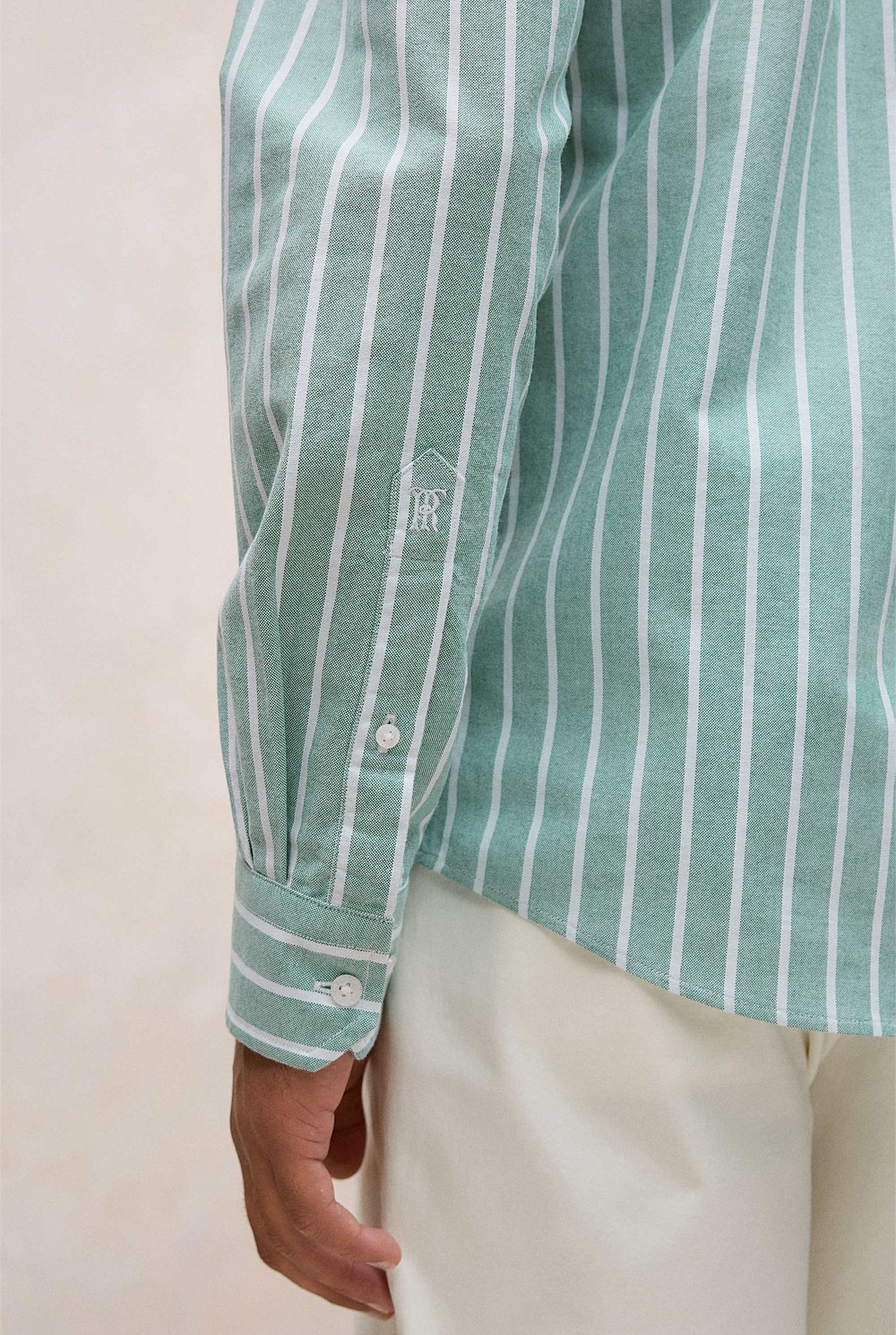 Regular Fit Yarn Dyed Stripe Oxford Shirt
