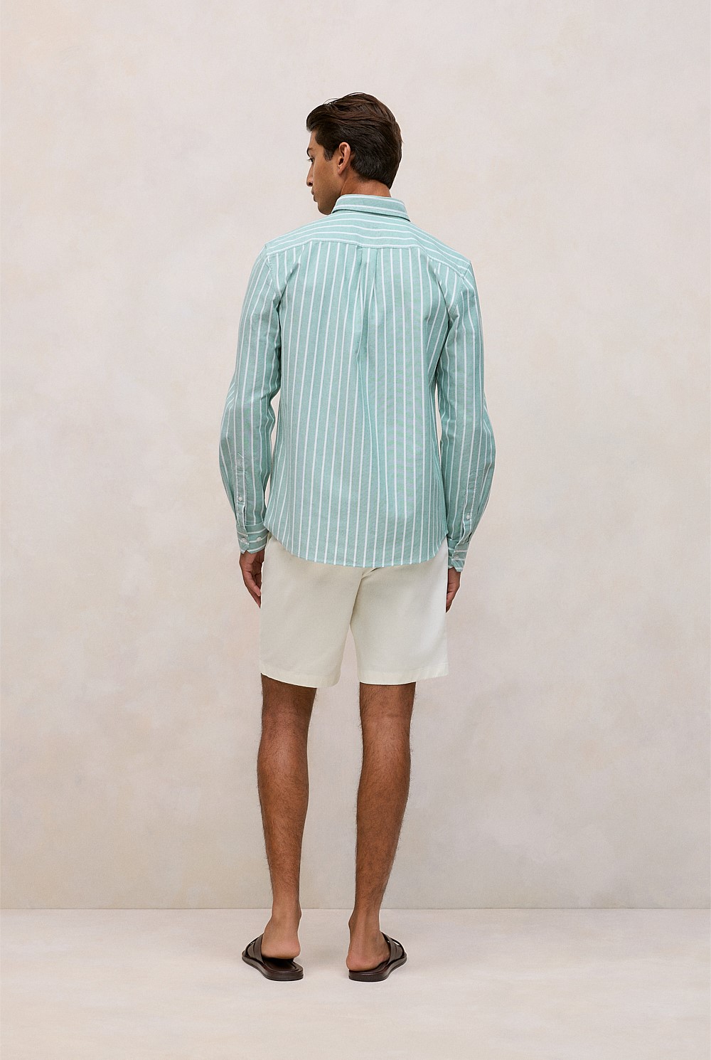 Regular Fit Yarn Dyed Stripe Oxford Shirt