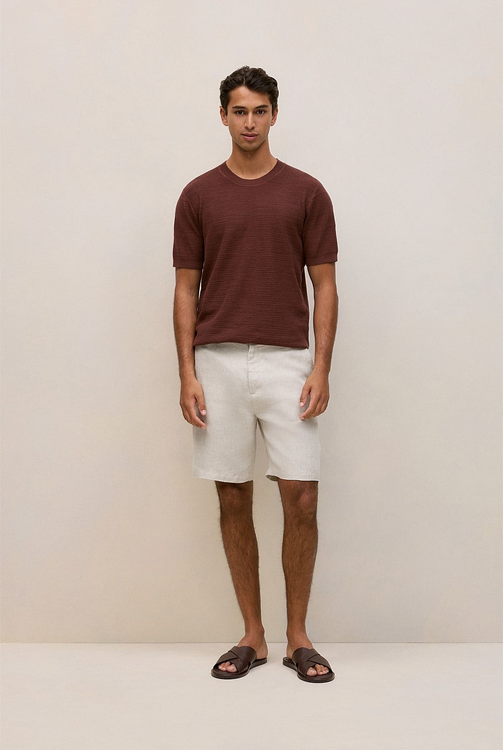 Cotton Linen Racking Stitch T-shirt