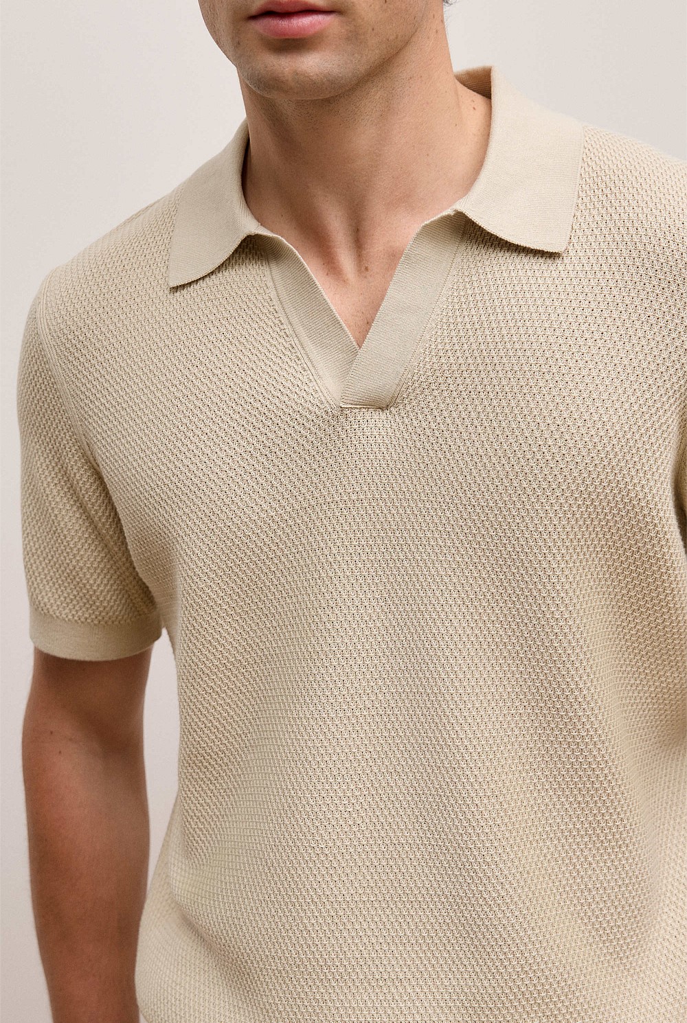 Cotton Texture Stitch Polo