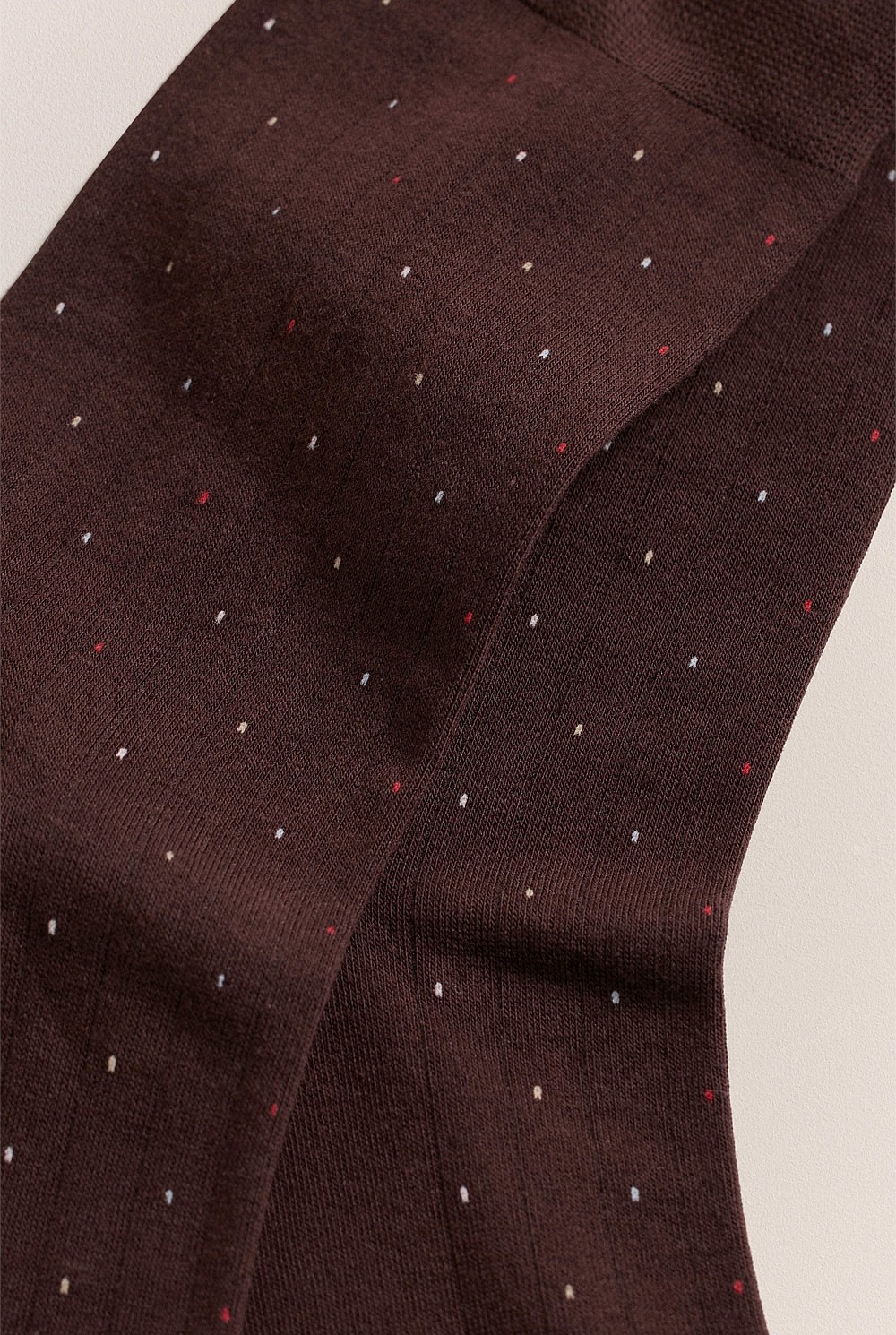 Dot Rib Crew Sock