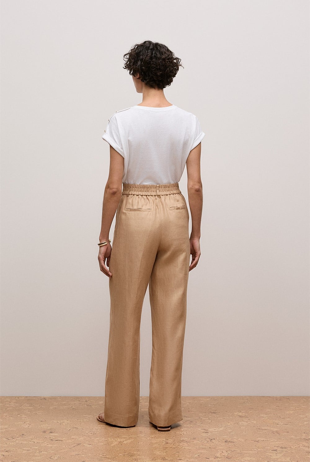 Linen Pintucked Pant