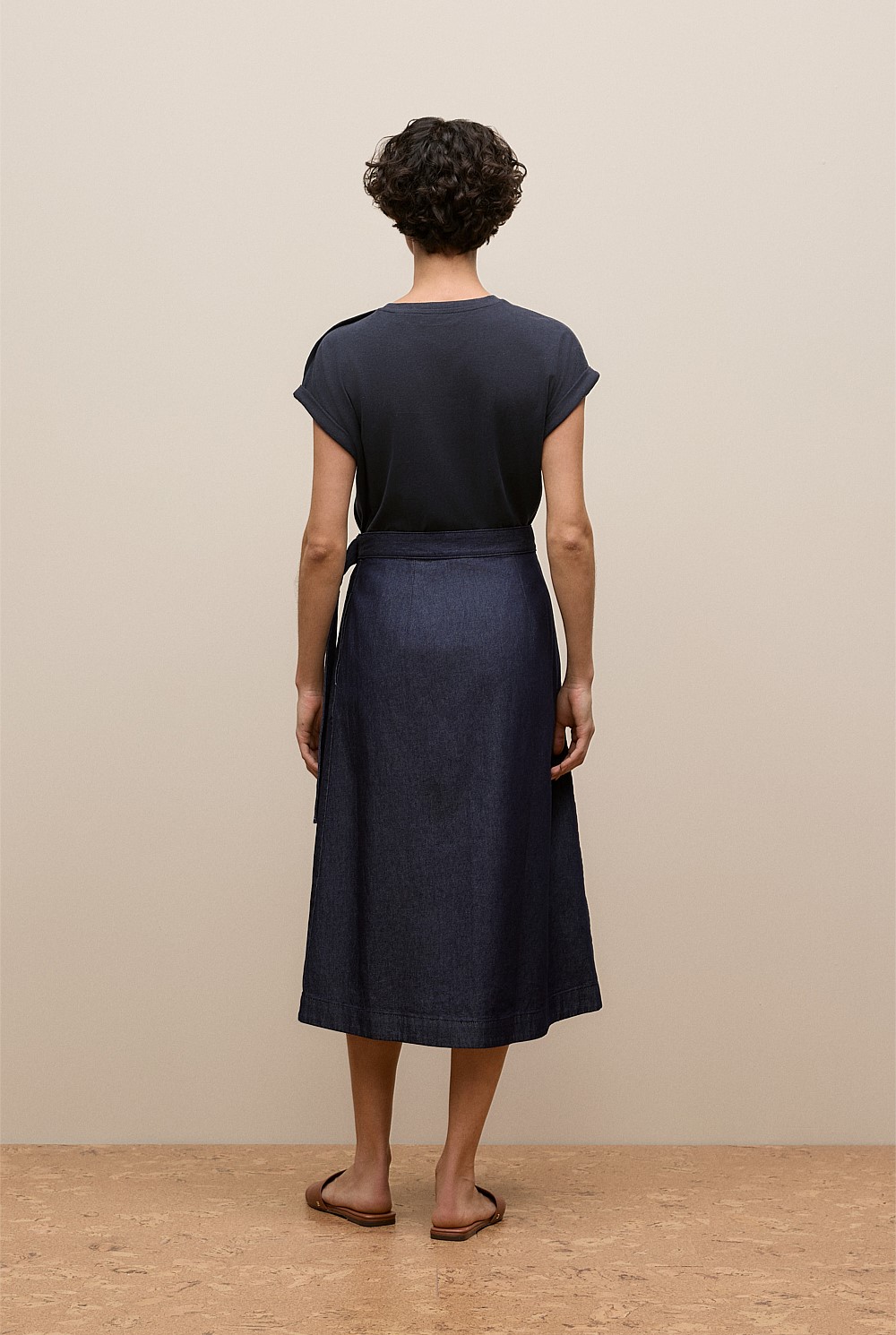 Denim Wrap Skirt