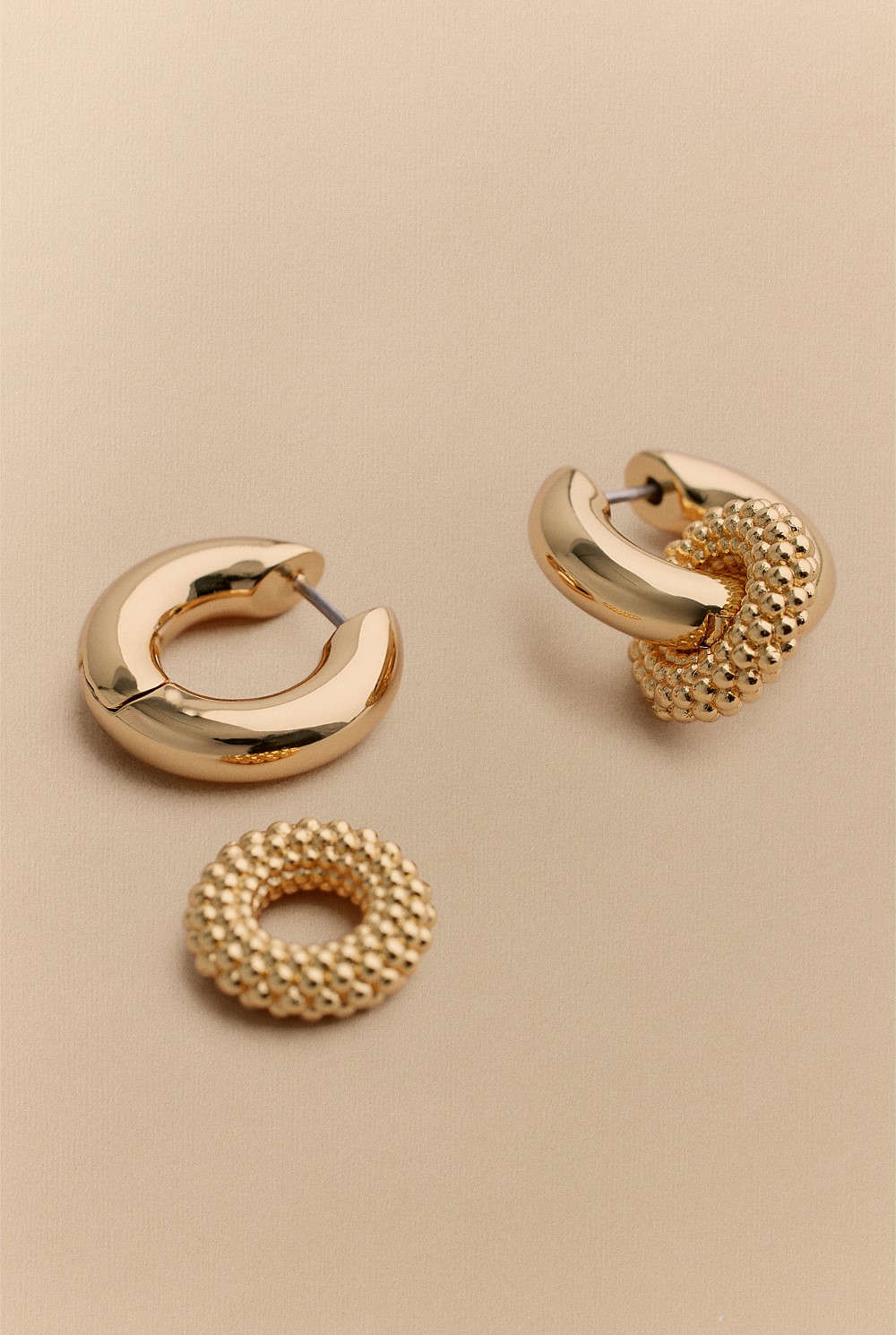 Rava Drop Hoop Earrings