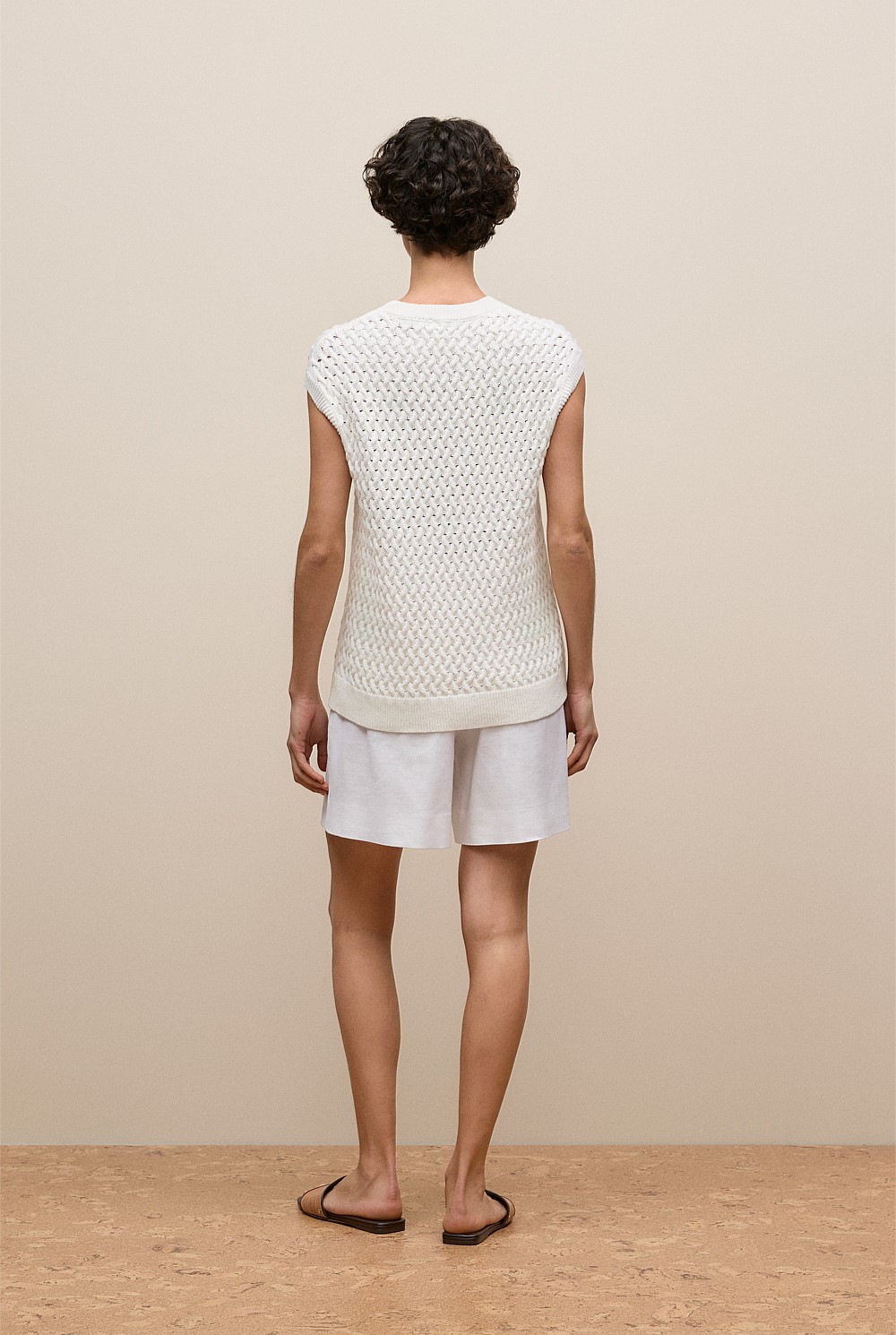 Cotton Knit Sleeveless Tunic