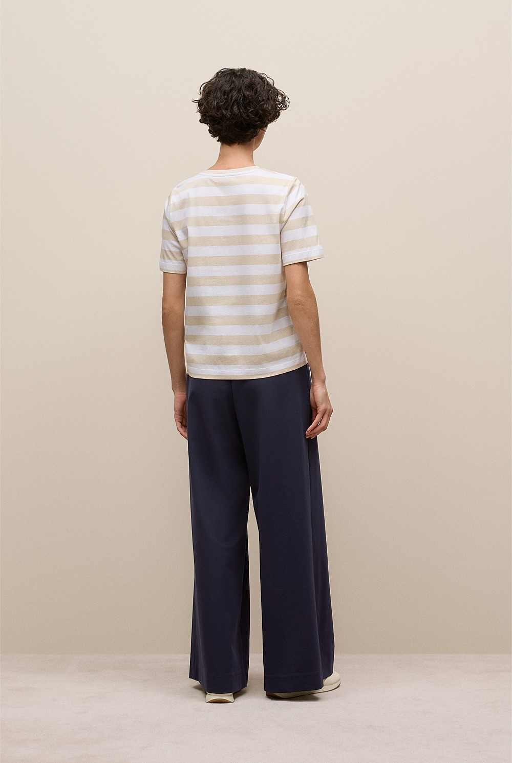 Mercerised Cotton Stripe T-shirt