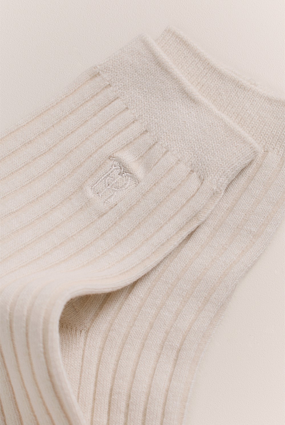 Monogram Rib Crew Sock
