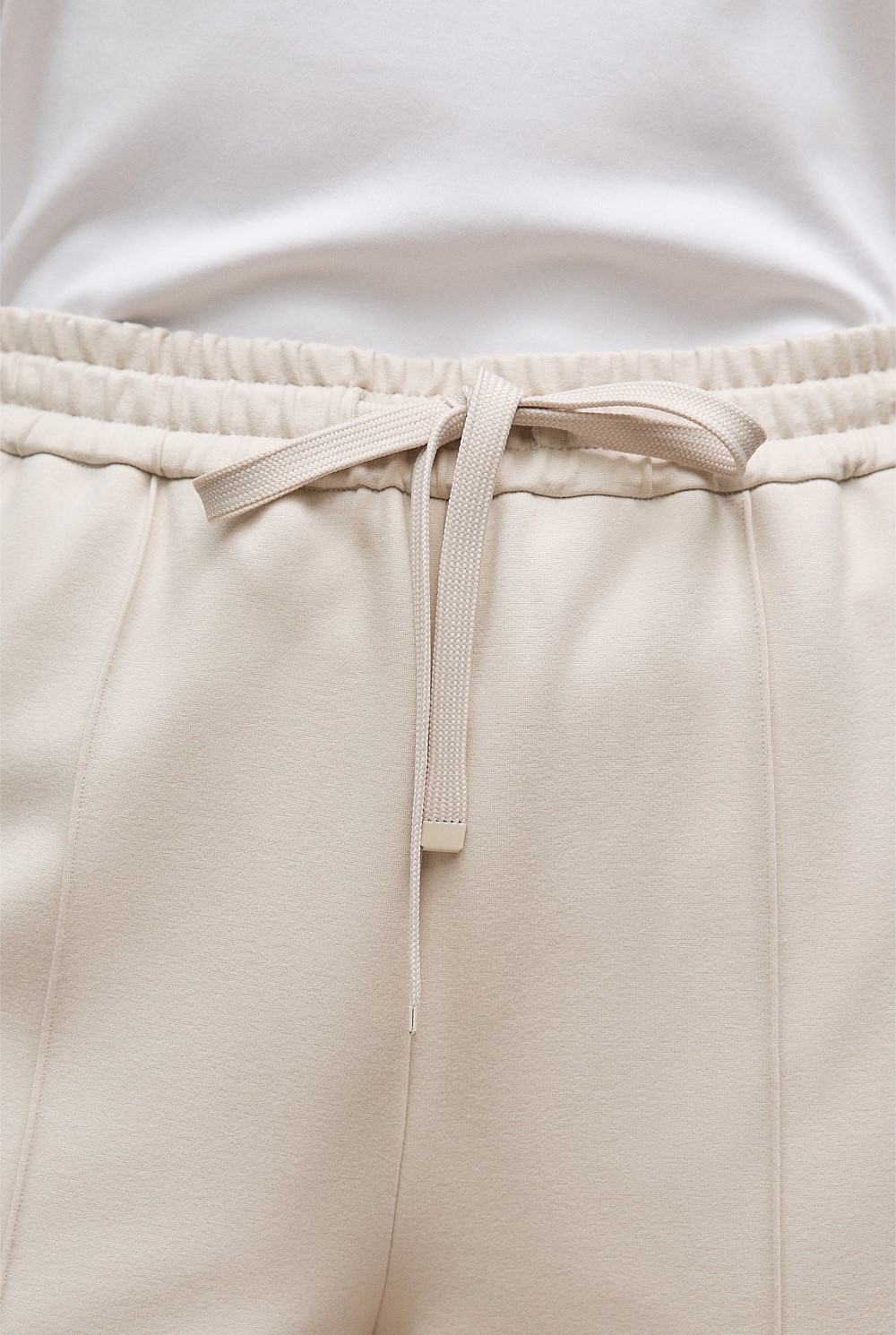 Ponte Pintucked Wide Leg Pant