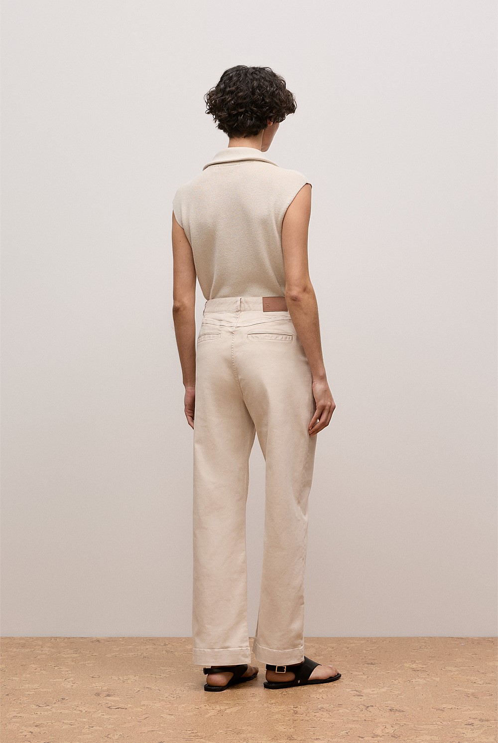Garment Dyed Denim Tailored Pant