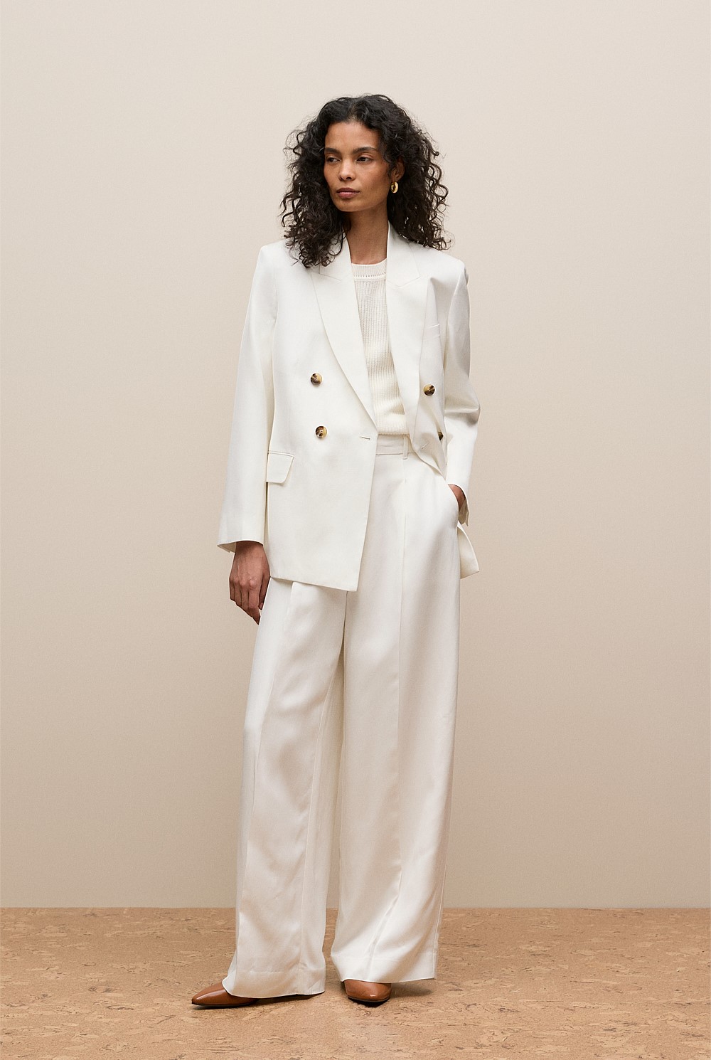 Tailored Wide Leg Pant
