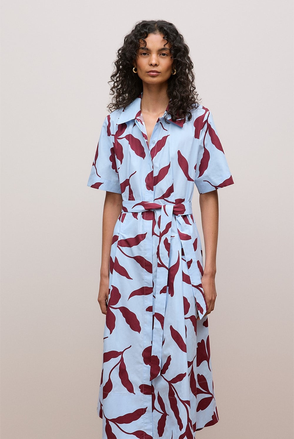 Karra Cotton Poplin Shirt Dress