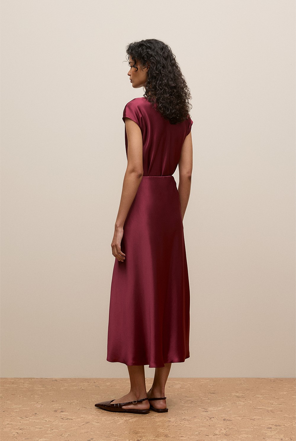 Satin Bias Cut Skirt