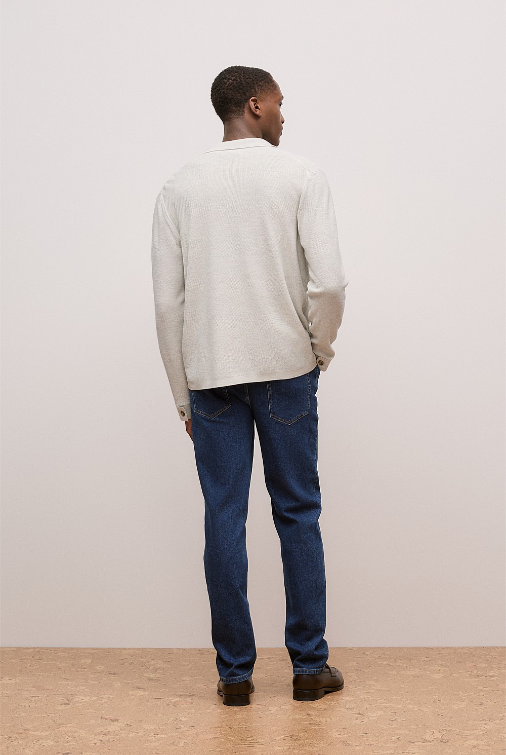 Merino Texture Knit Long Sleeve Shirt