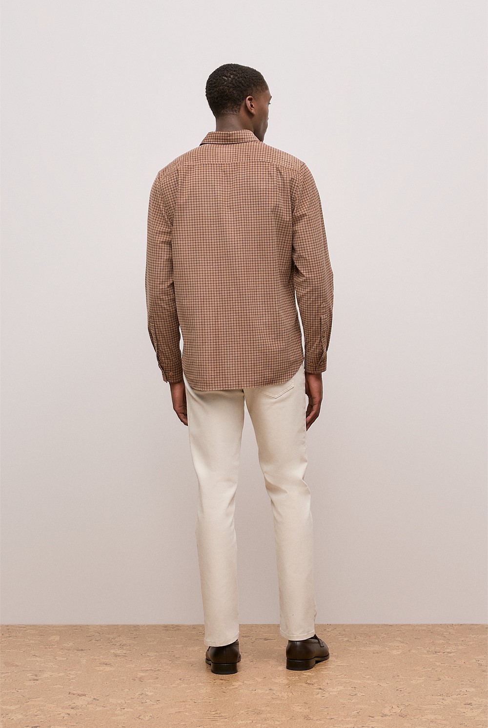 Regular Fit Cord Check Shirt
