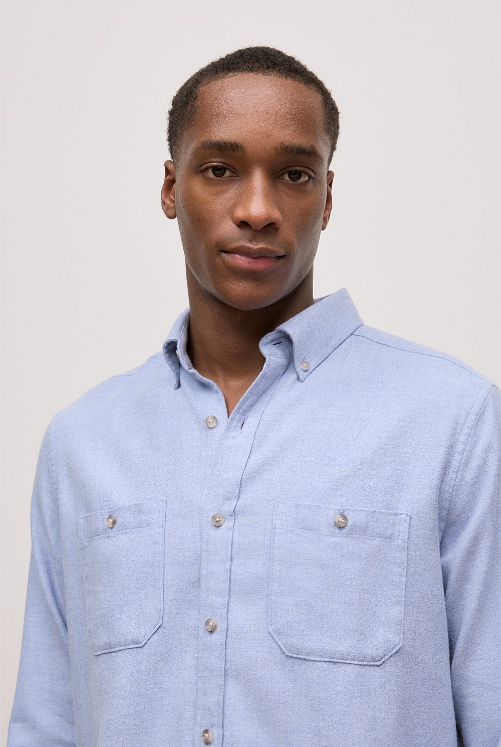 Brushed Cotton Melange Shirt