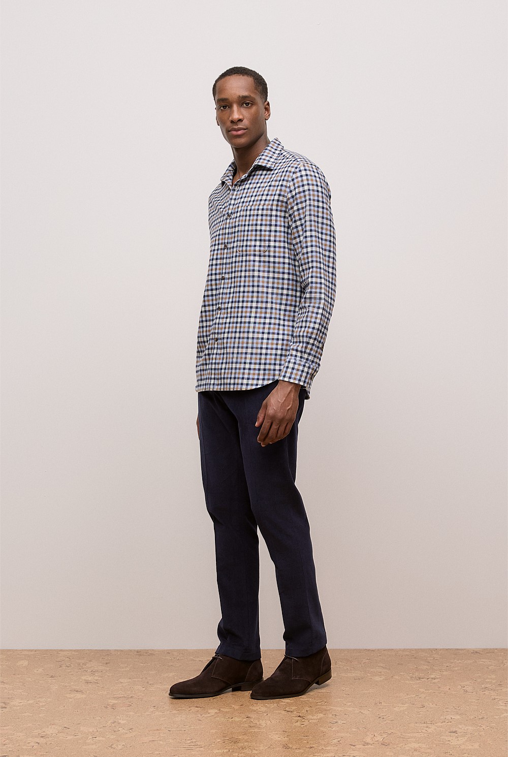 Brushed Cotton Multi Check Shirt