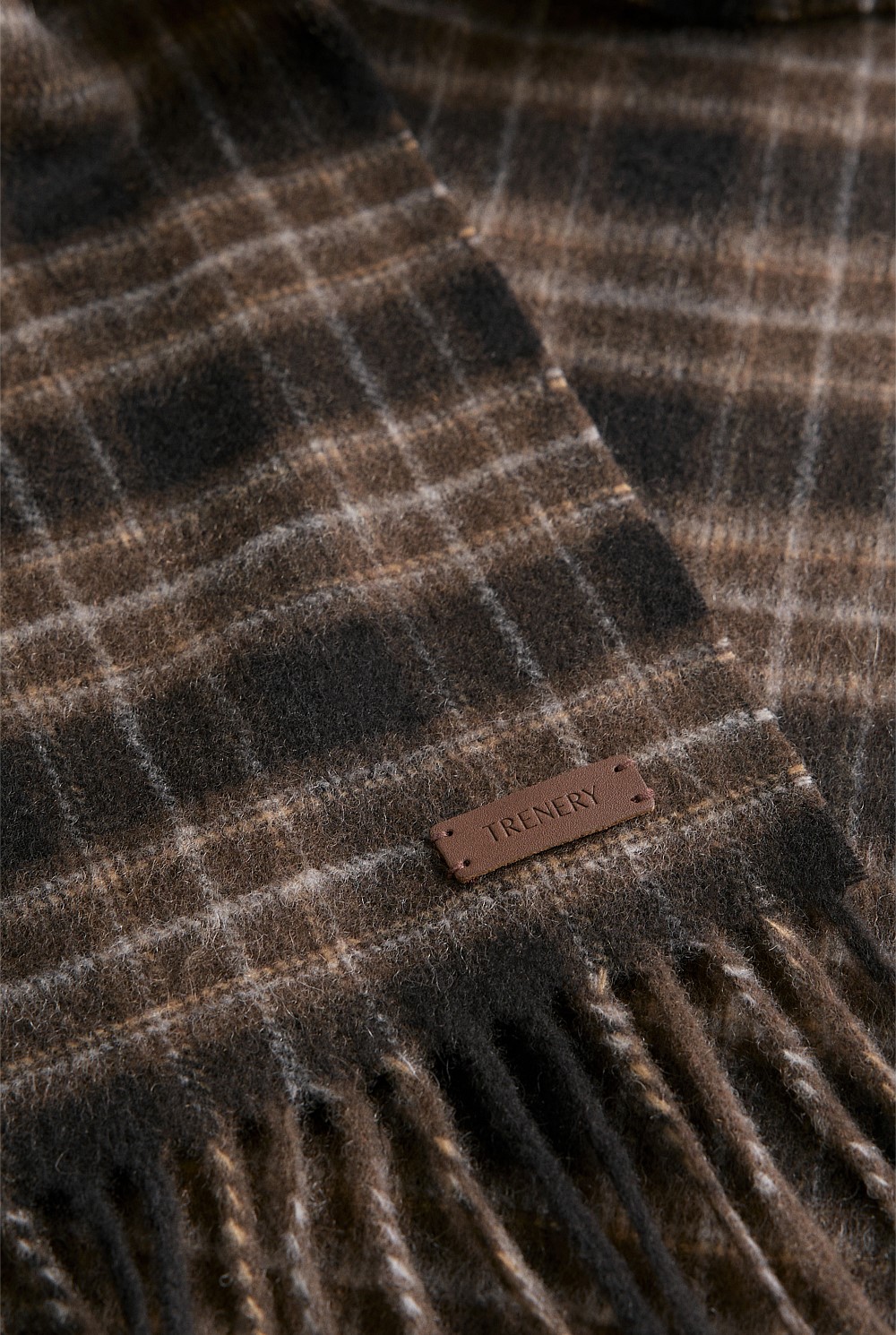 Alba Wool Cashmere Check Scarf