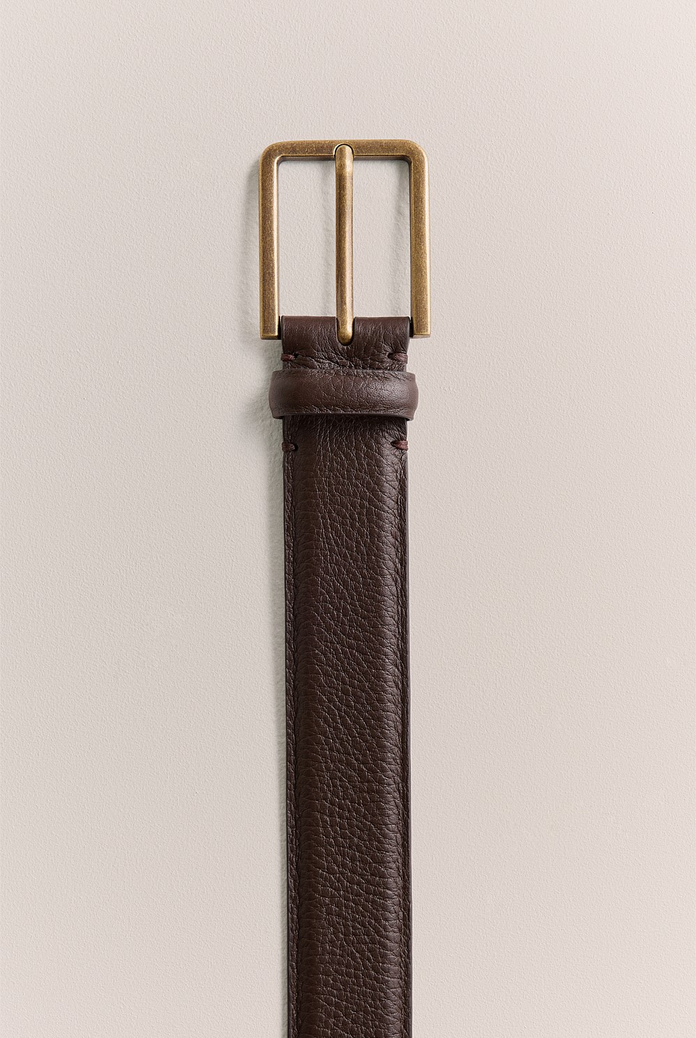 Mica Grain-Leather Belt