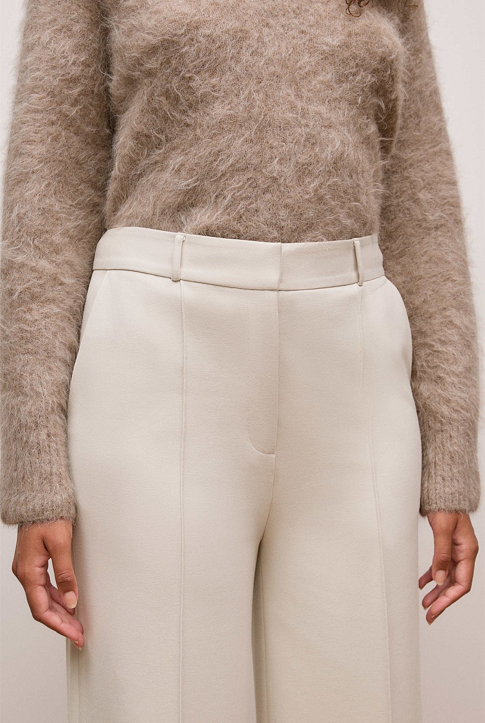 Ponte Tailored Wide Leg Pant