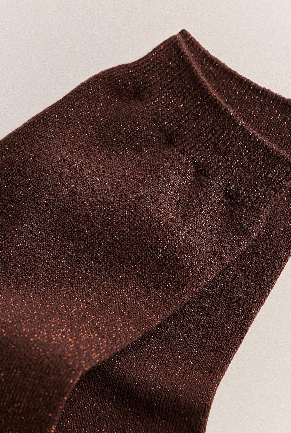 Metallic Rib Crew Sock
