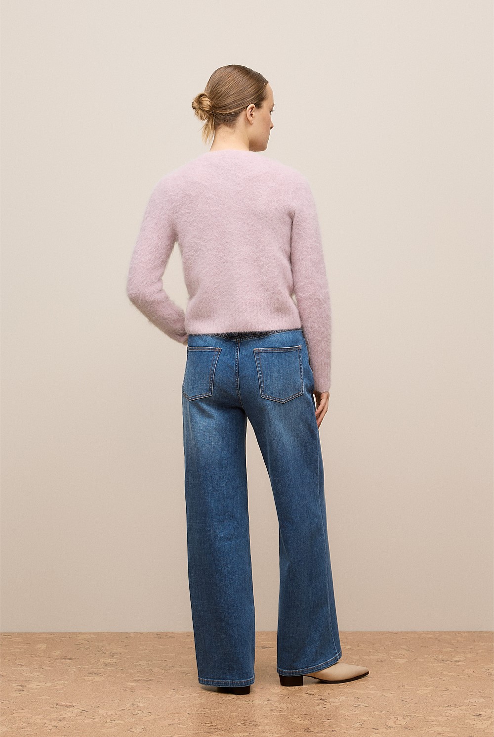 Brushed Alpaca Button Through Cardigan