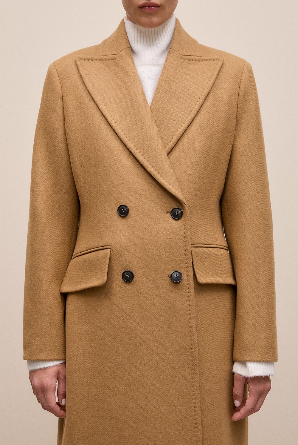 Italian Wool Cashmere Longline Coat