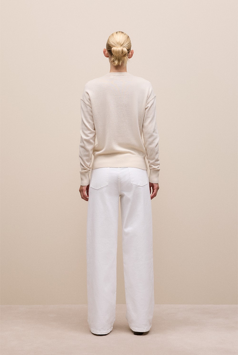 Merino Cashmere Forward Shoulder Seam Crew