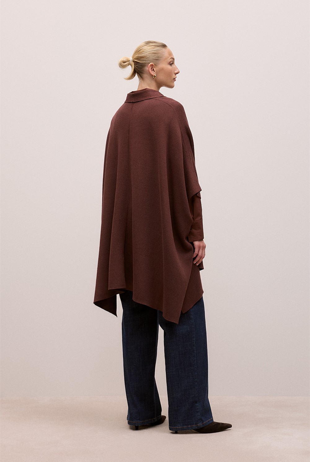 Cotton Cashmere Blend Poncho