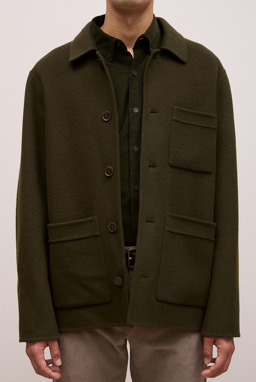 Double Faced Wool Chore Jacket