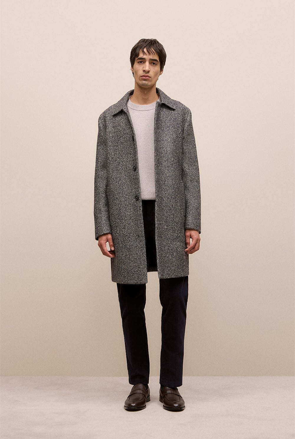 Italian Wool Blend Longline Coat