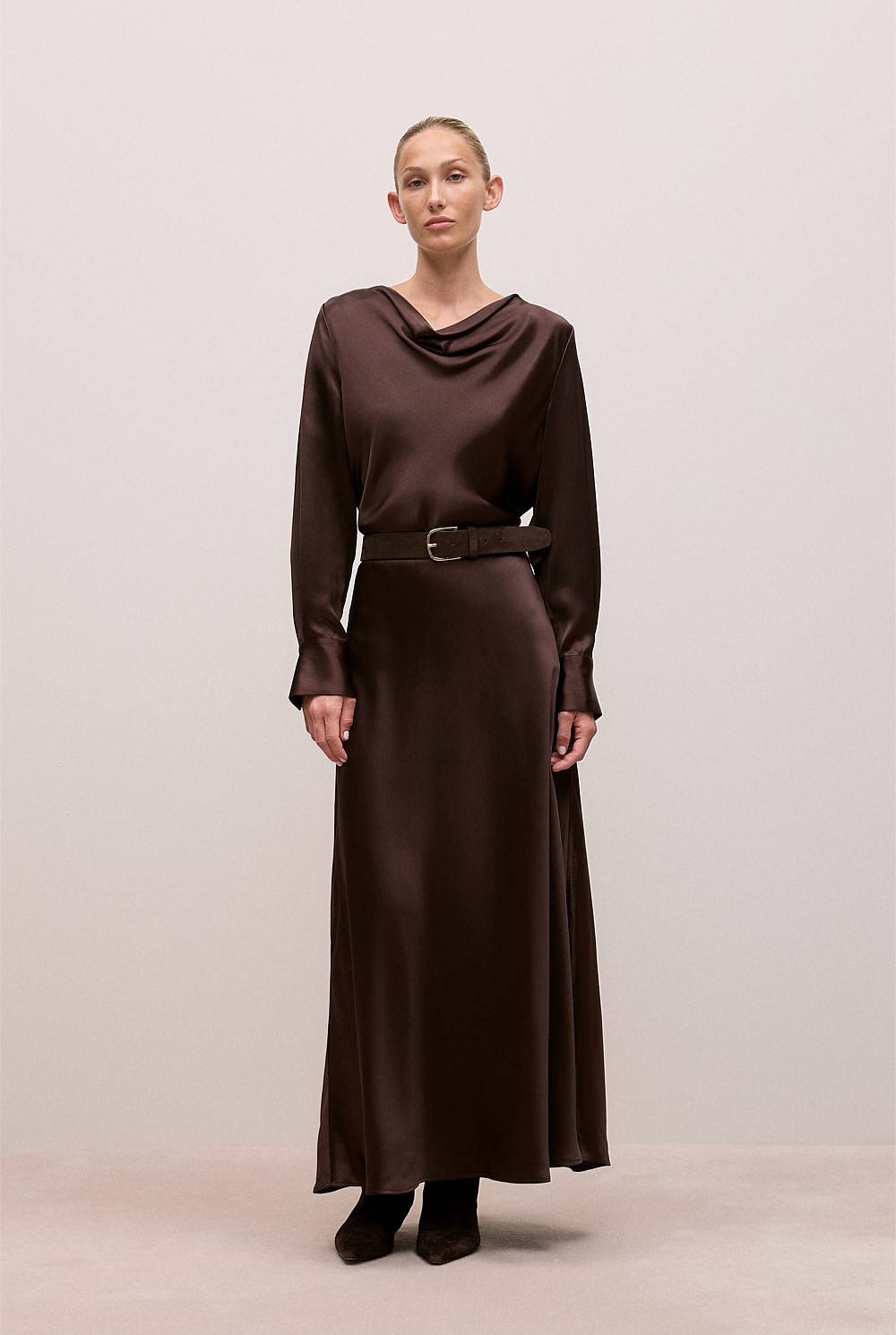 Satin Cowl Neck Top