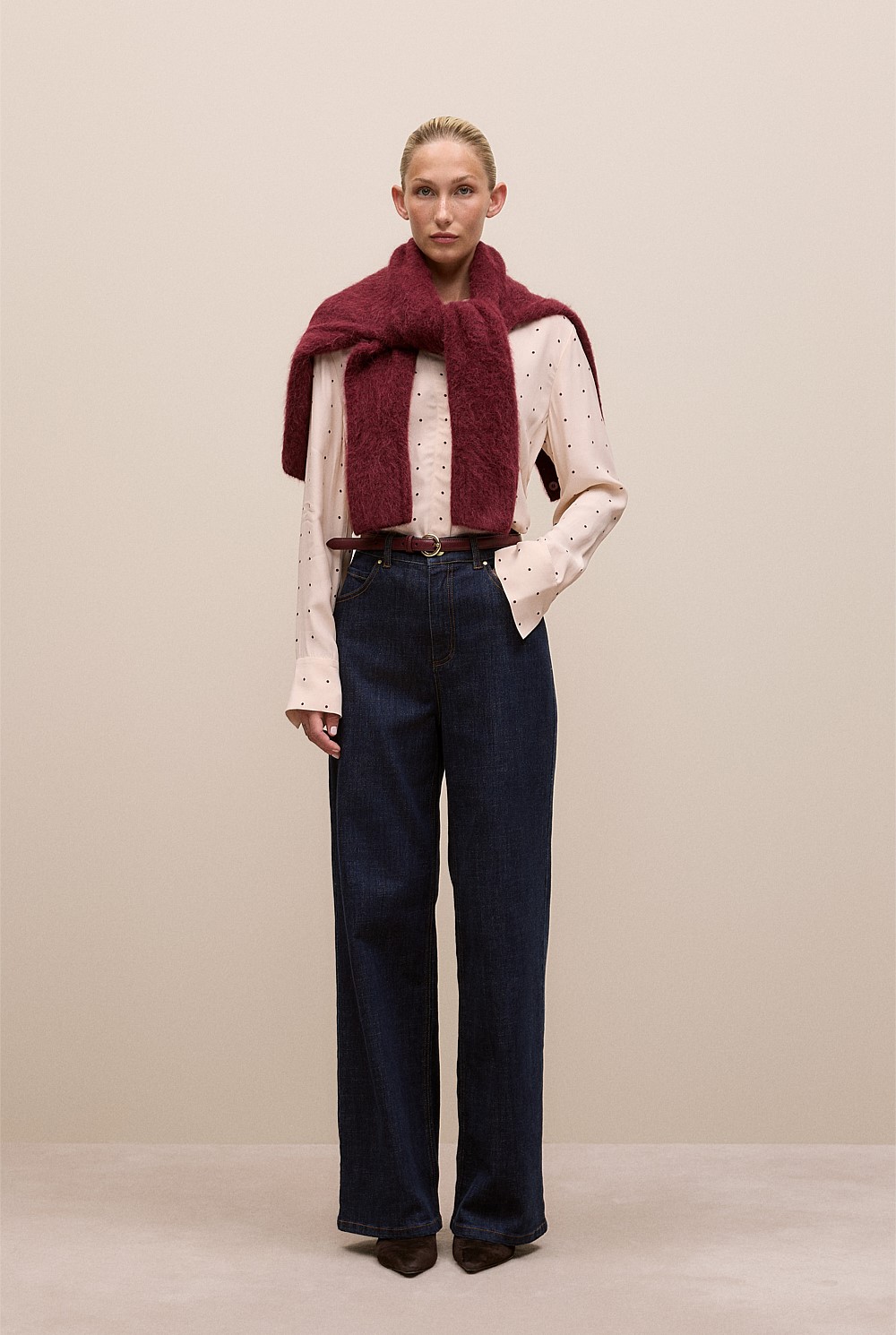 Auralie Satin Spot Shirt