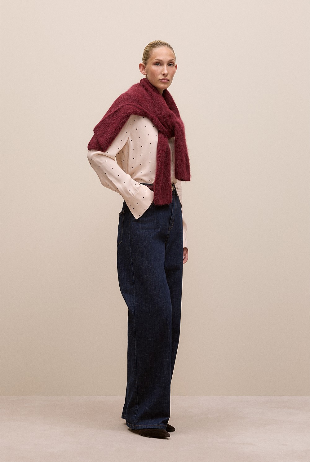 Auralie Satin Spot Shirt