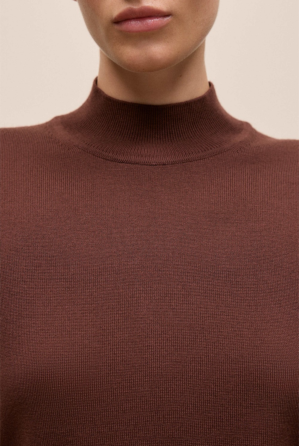 Merino Mock Neck