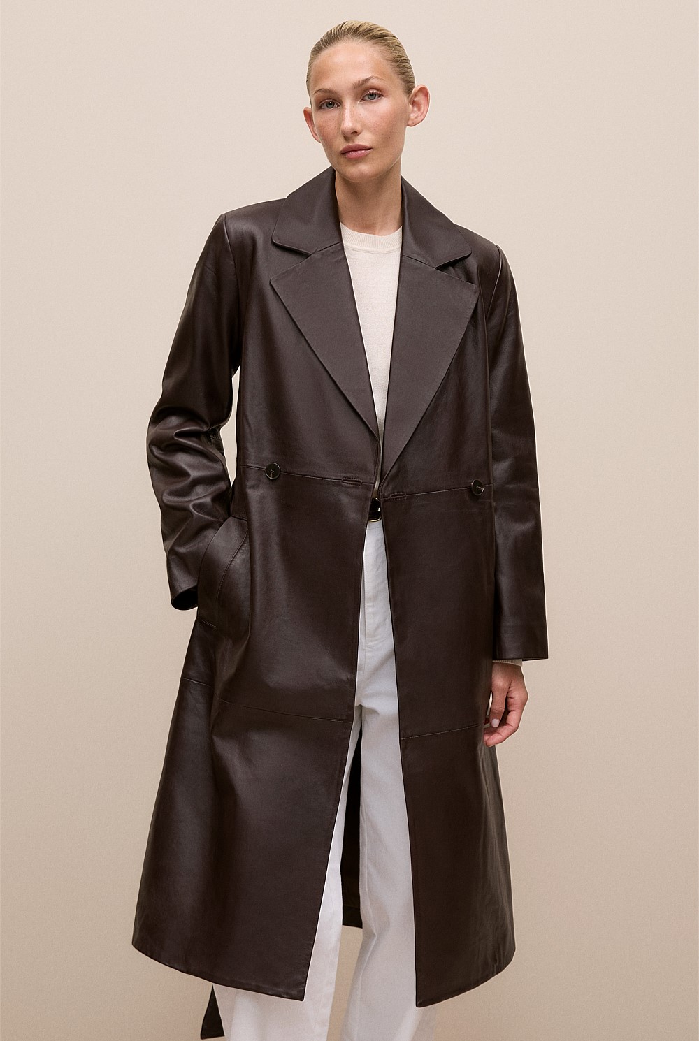 Leather Trench Coat