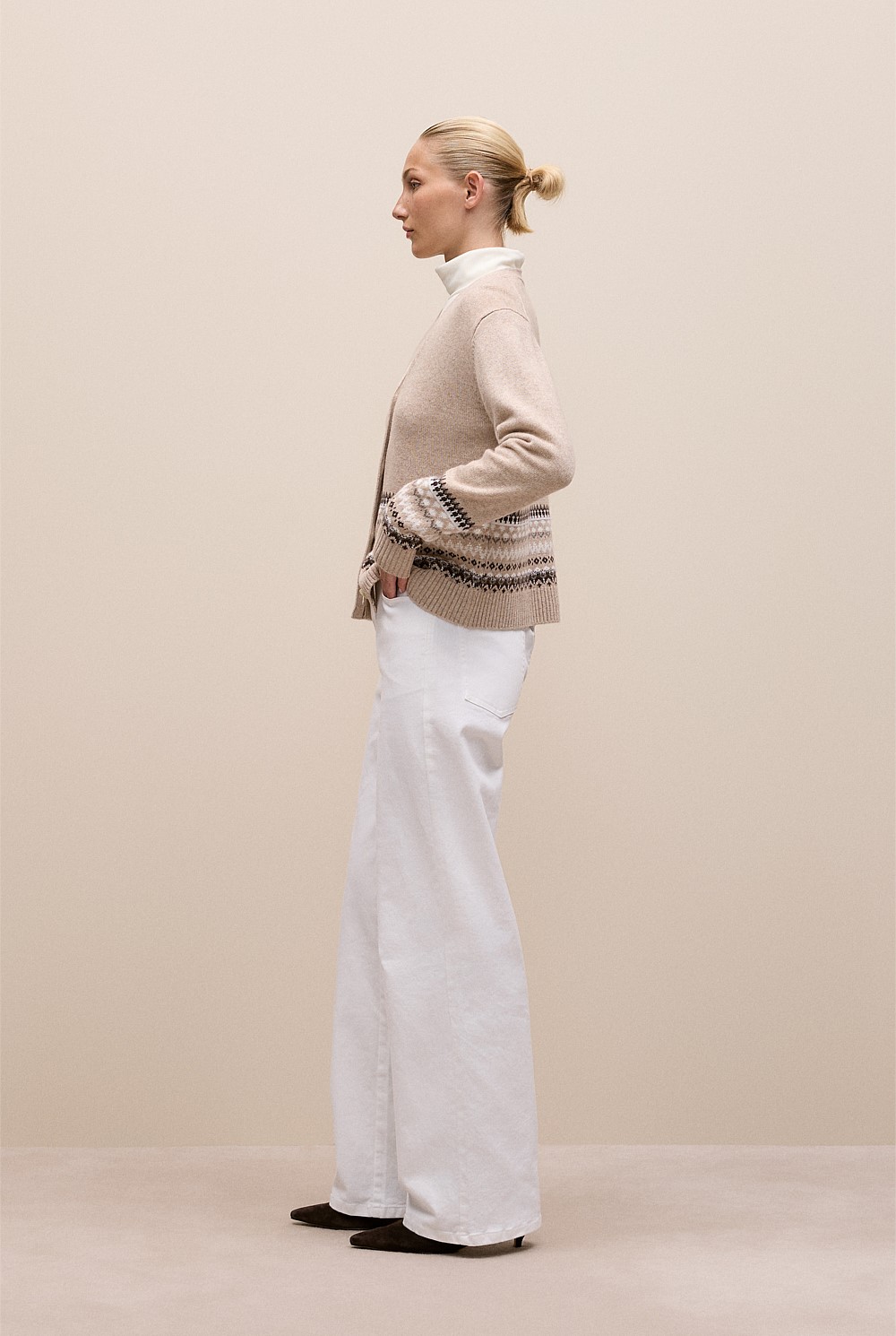 Merino Cashmere Fair Isle Cardigan